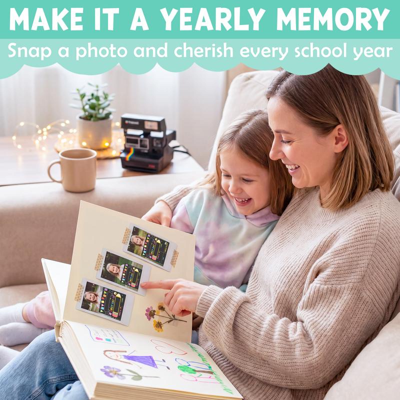 First Day of School Black Sign Board, 10x14 Double-Sided First & Last Day Chalkboard Sign, Reusable Back to School Photo Prop For Preschool Kindergart
