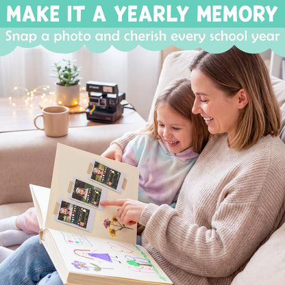 First Day of School Black Sign Board, 10x14 Double-Sided First & Last Day Chalkboard Sign, Reusable Back to School Photo Prop For Preschool Kindergart
