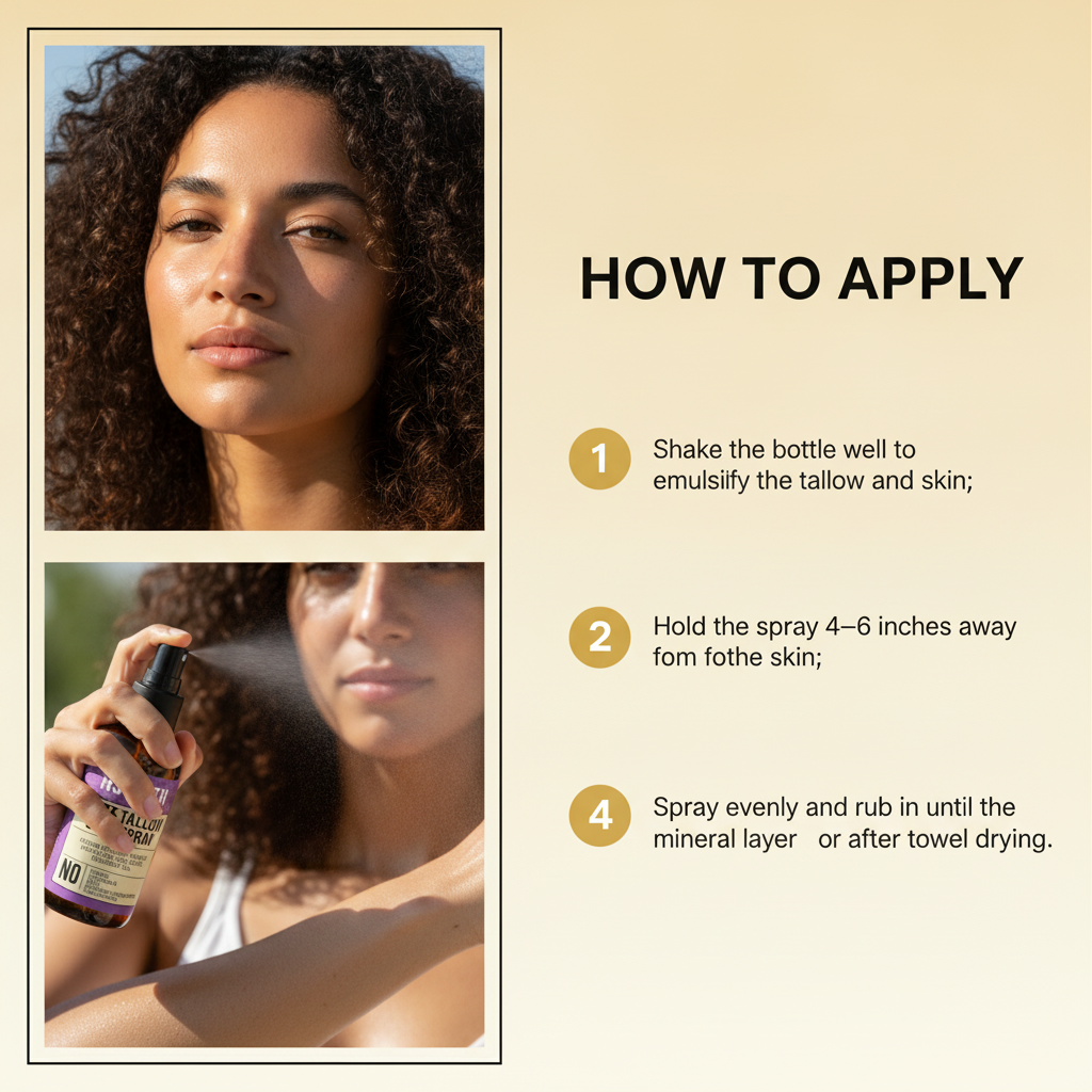 Non-Toxic Beef Tallow Mineral Sun Spray